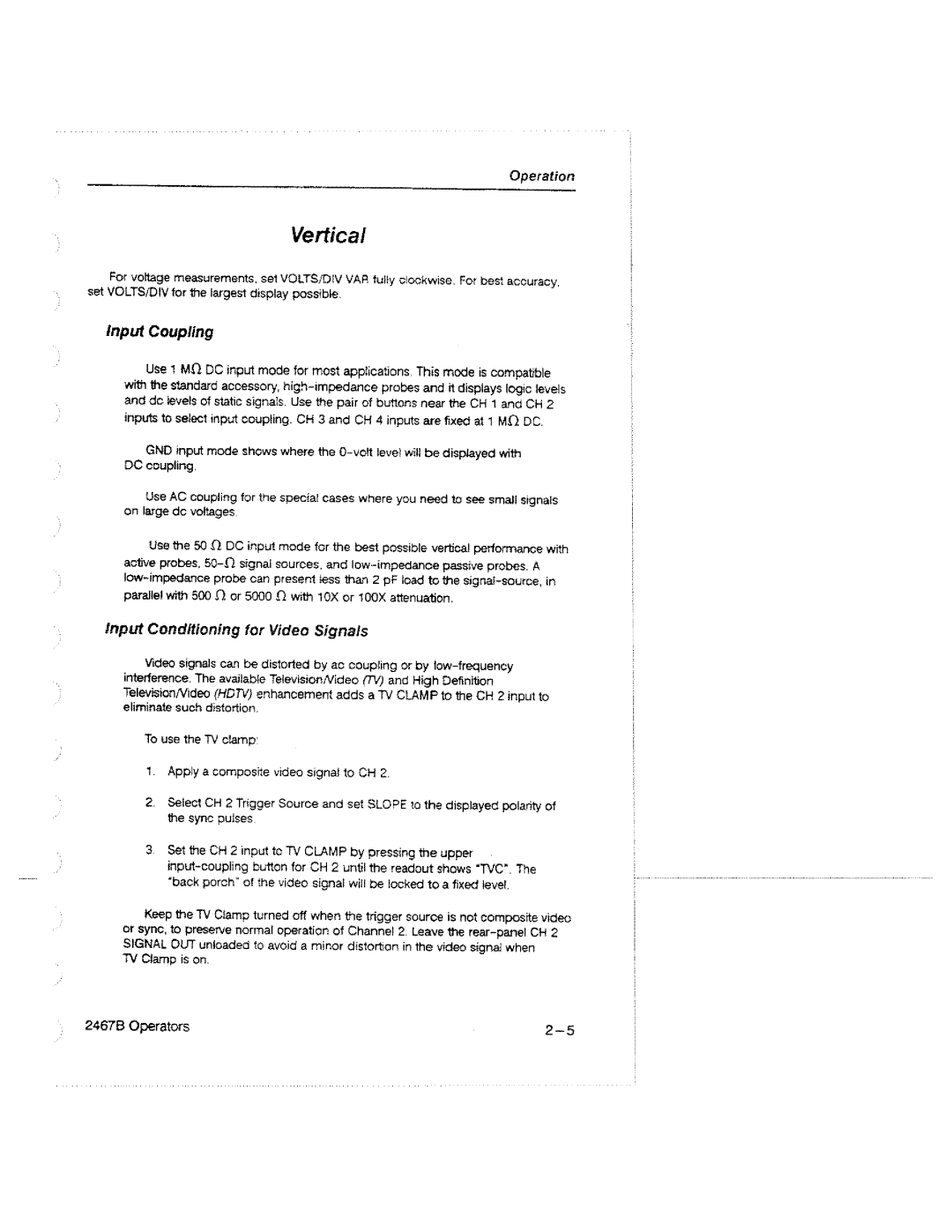 Tektronix 2467B manual 