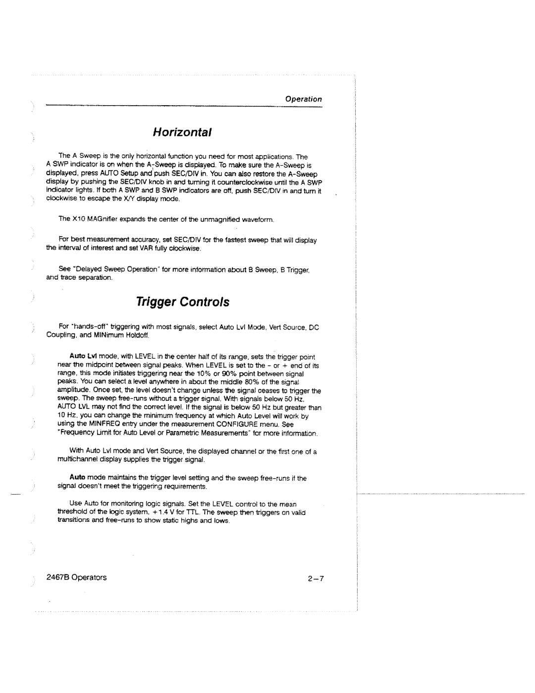 Tektronix 2467B manual 