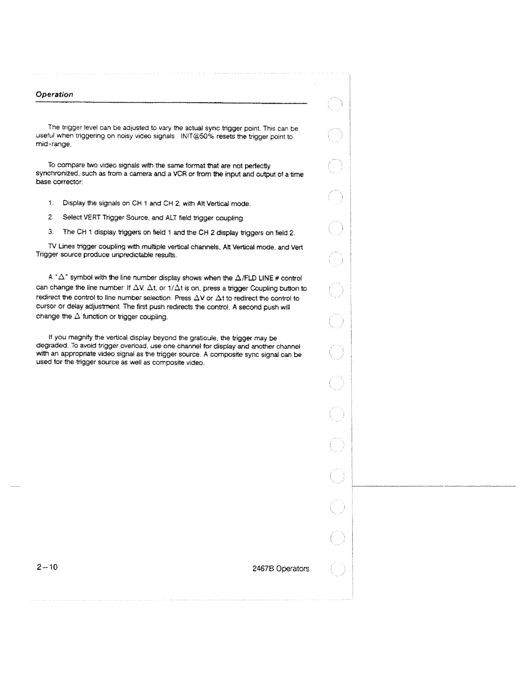 Tektronix 2467B manual 