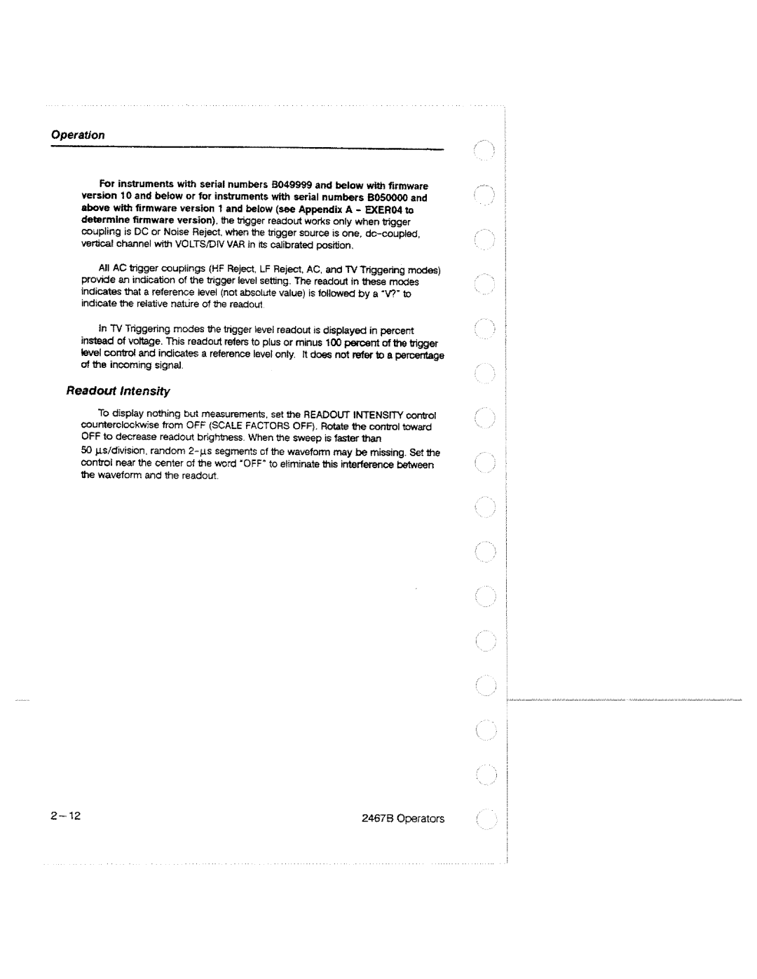 Tektronix 2467B manual 