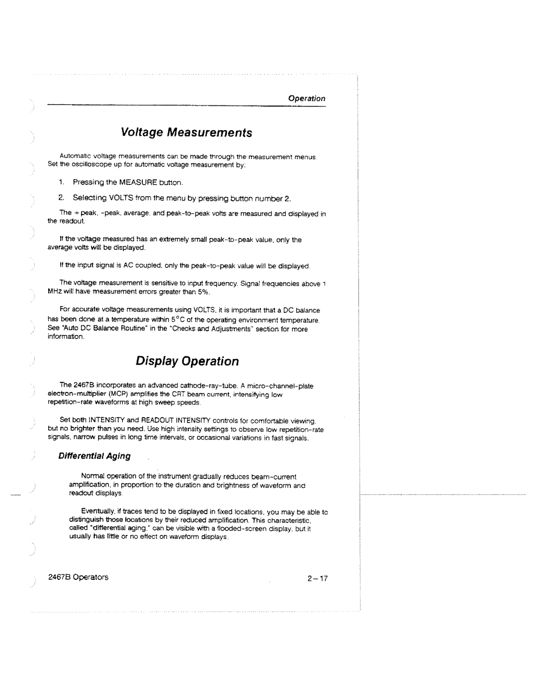Tektronix 2467B manual 