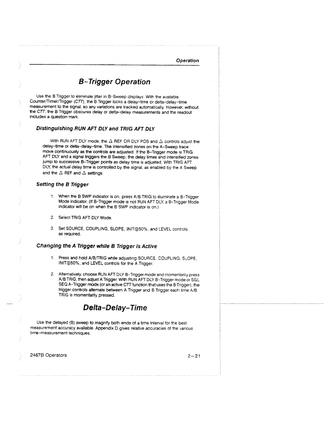 Tektronix 2467B manual 