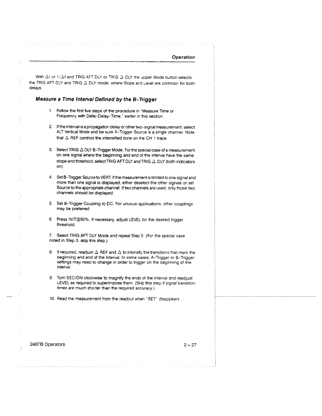 Tektronix 2467B manual 