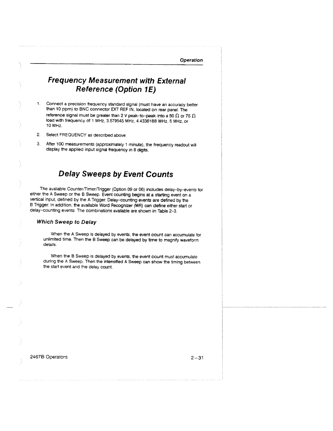 Tektronix 2467B manual 