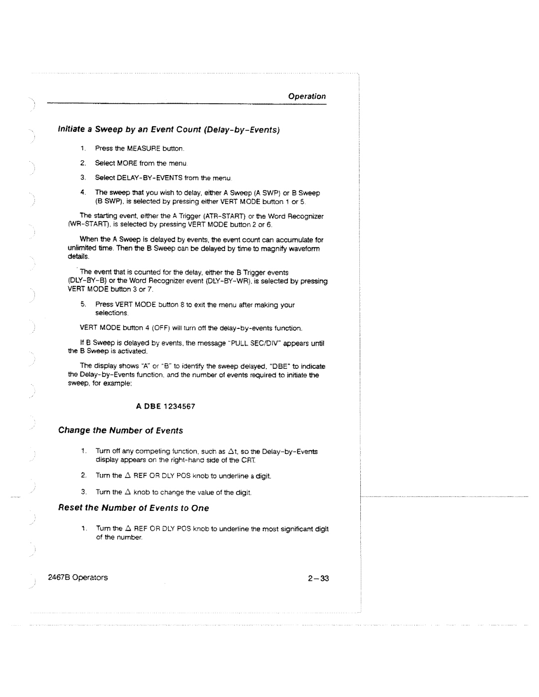 Tektronix 2467B manual 