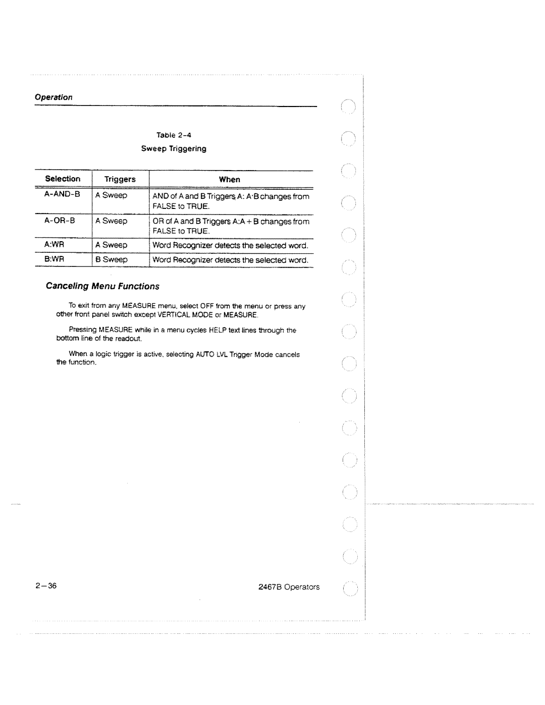 Tektronix 2467B manual 
