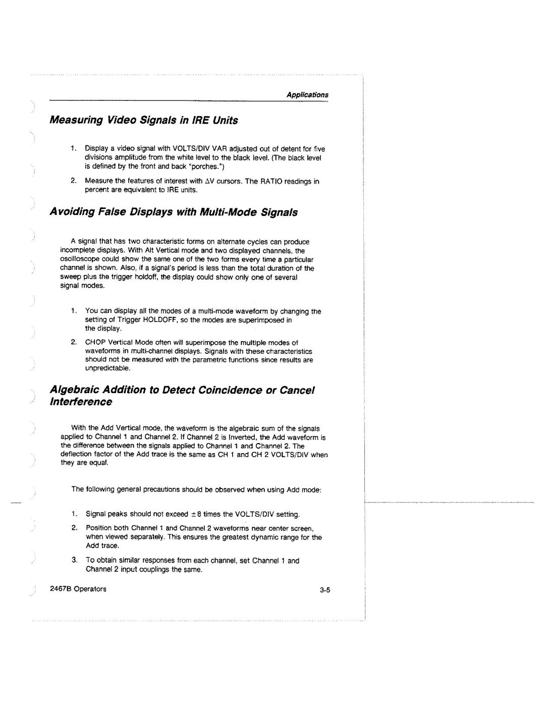 Tektronix 2467B manual 