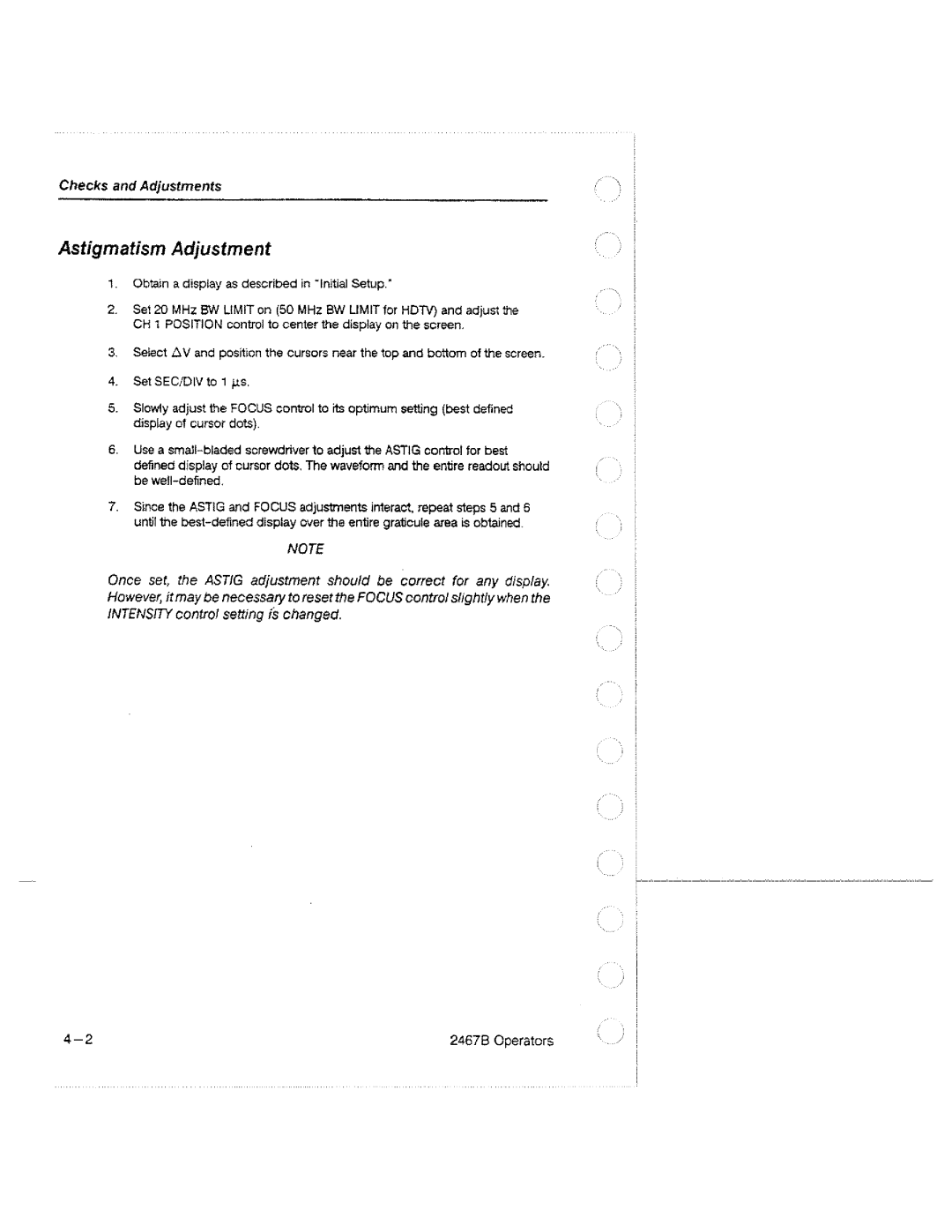 Tektronix 2467B manual 