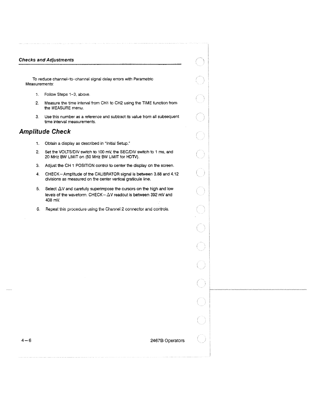 Tektronix 2467B manual 