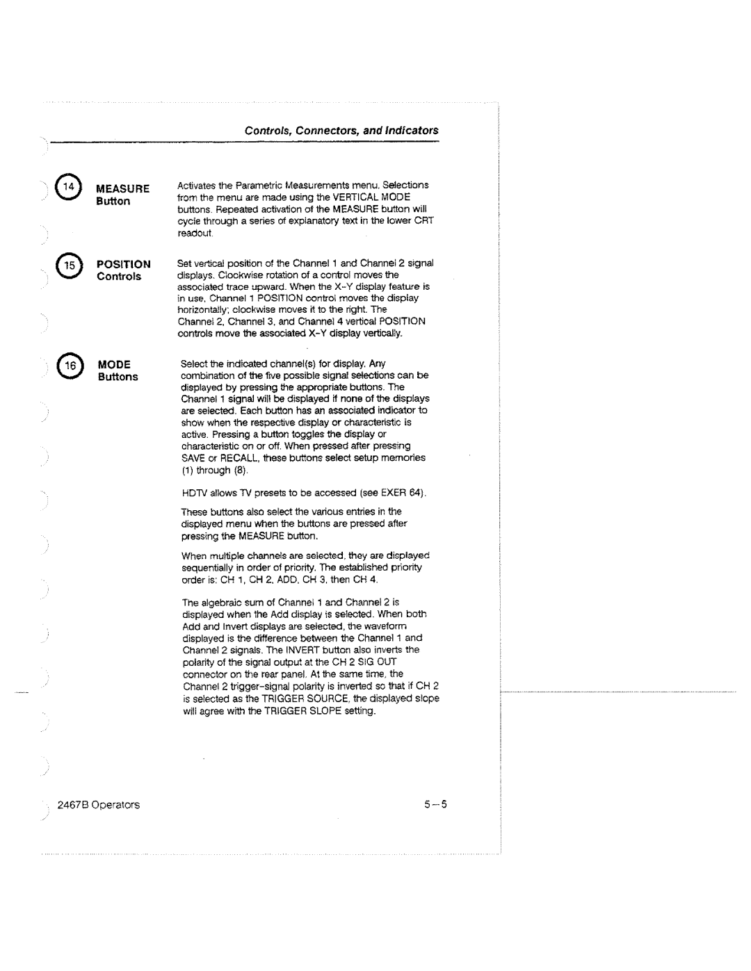 Tektronix 2467B manual 