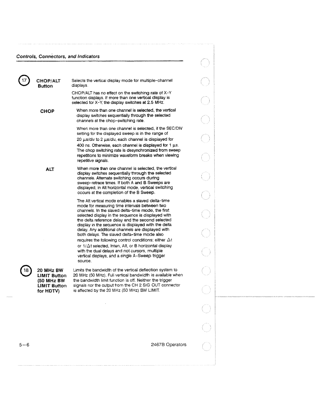 Tektronix 2467B manual 