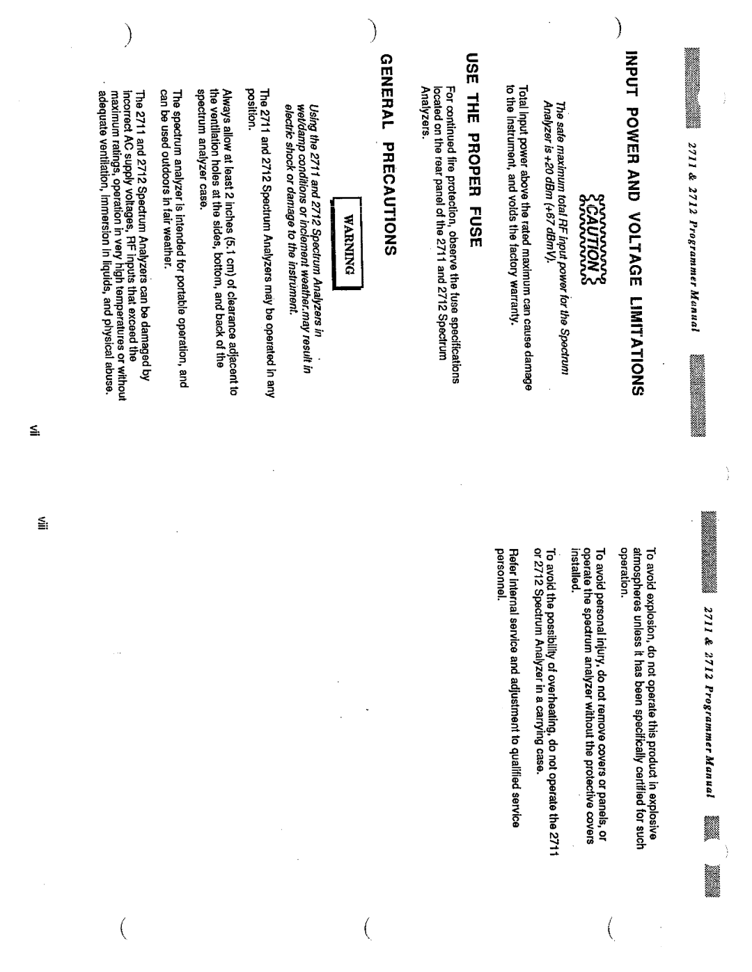 Tektronix 2712, 2711 manual 