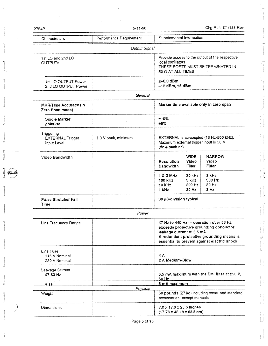 Tektronix 2754P manual 