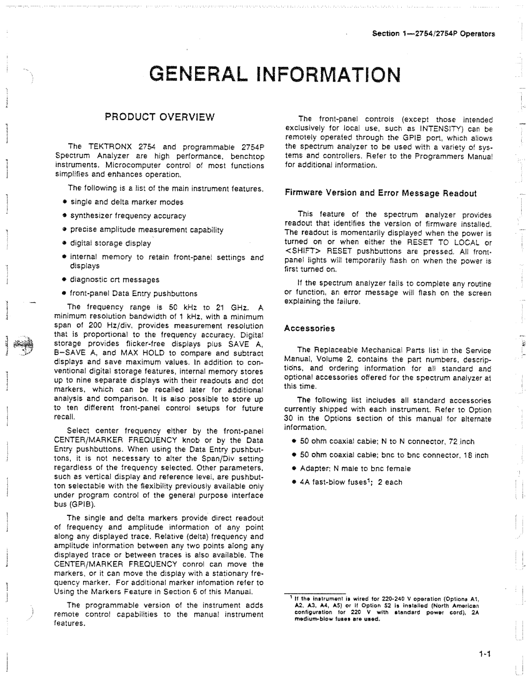 Tektronix 2754P manual 