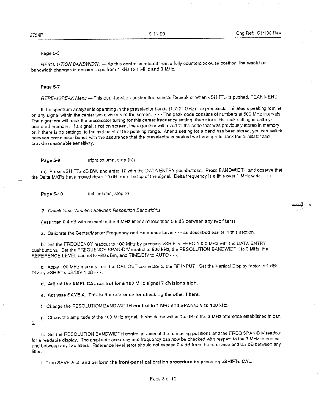 Tektronix 2754P manual 