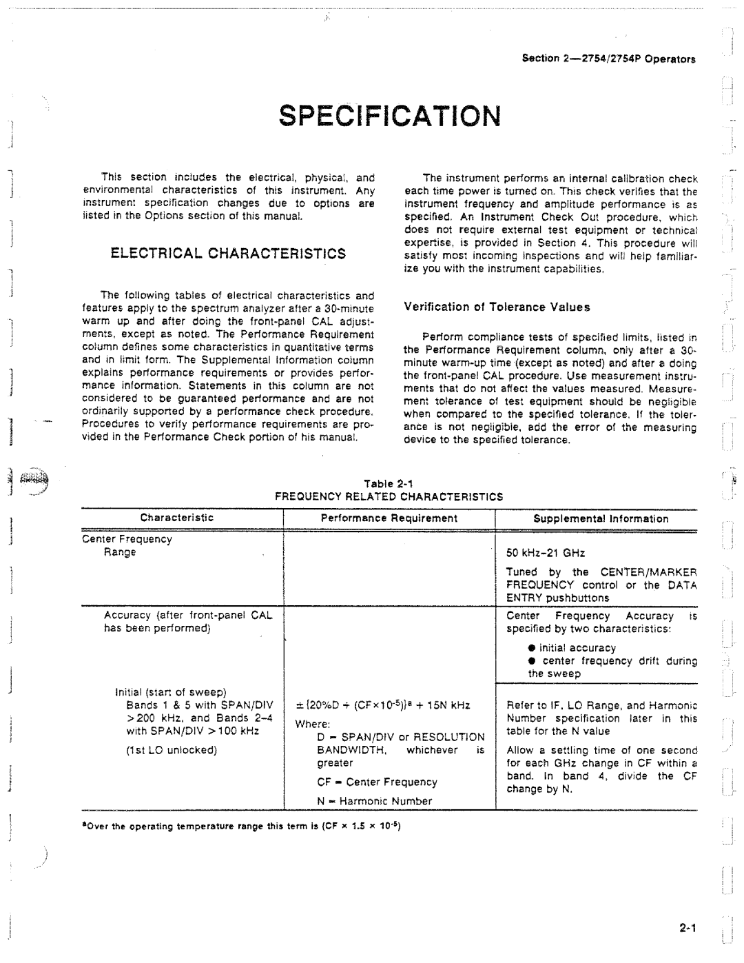 Tektronix 2754P manual 