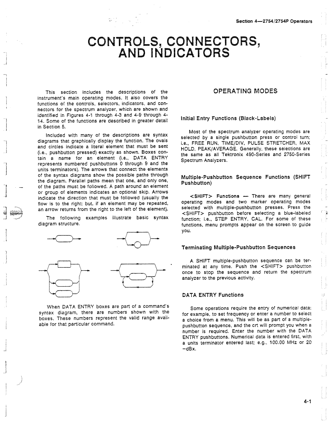 Tektronix 2754P manual 