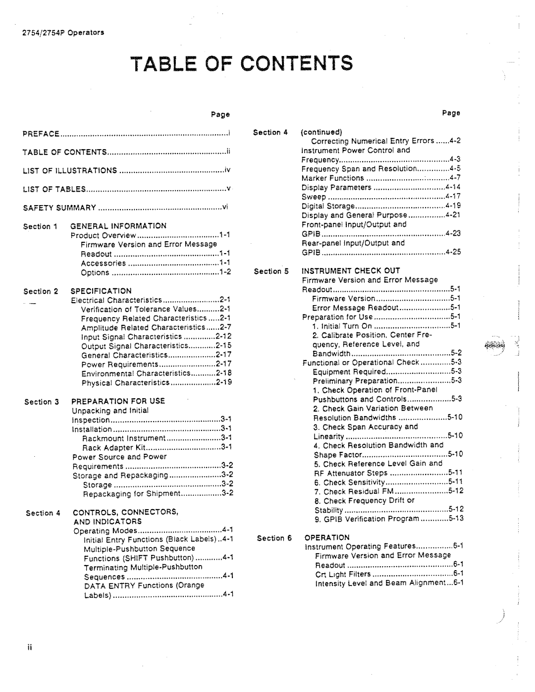 Tektronix 2754P manual 