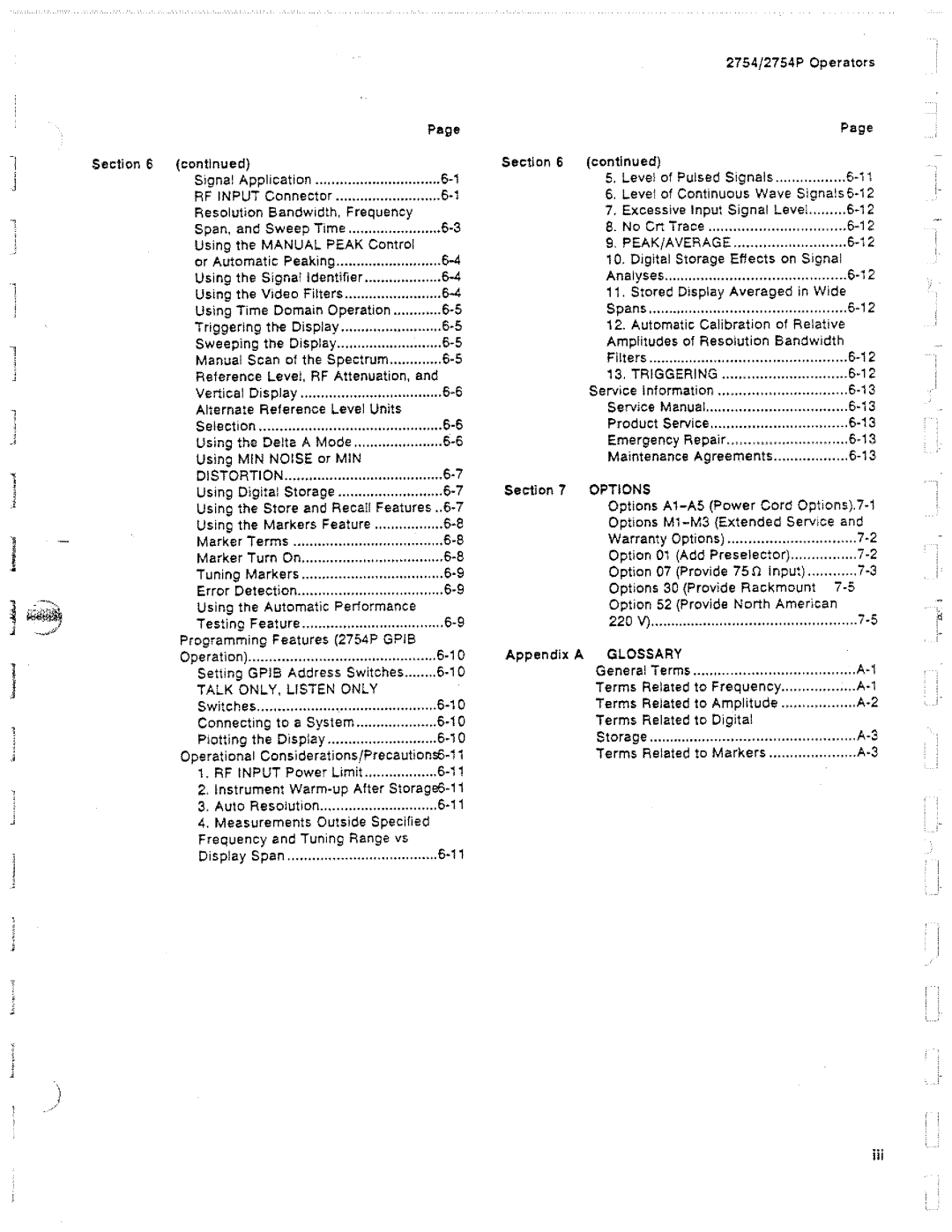 Tektronix 2754P manual 