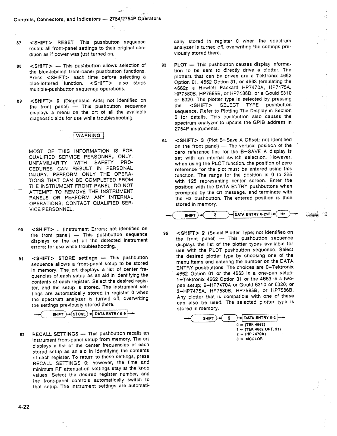 Tektronix 2754P manual 