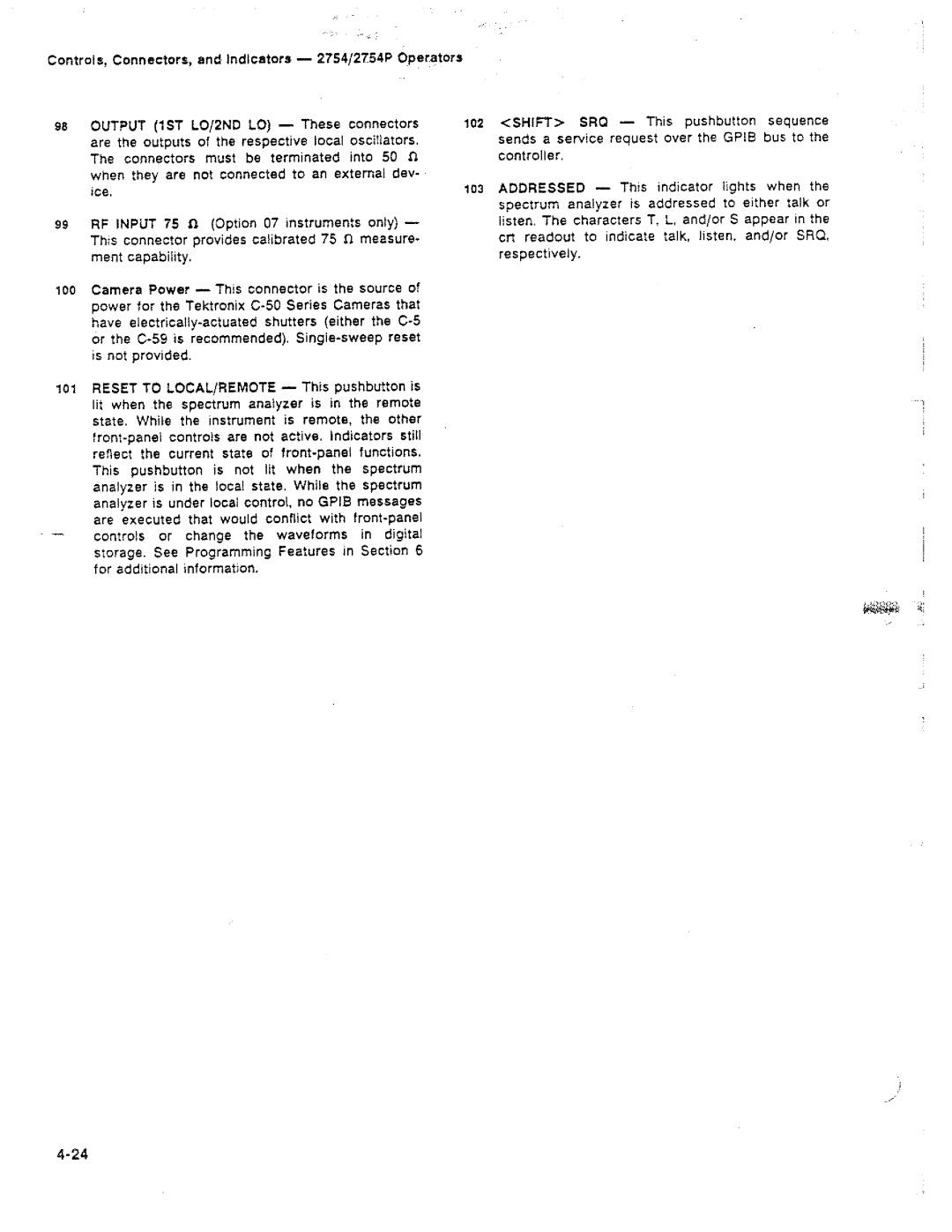 Tektronix 2754P manual 