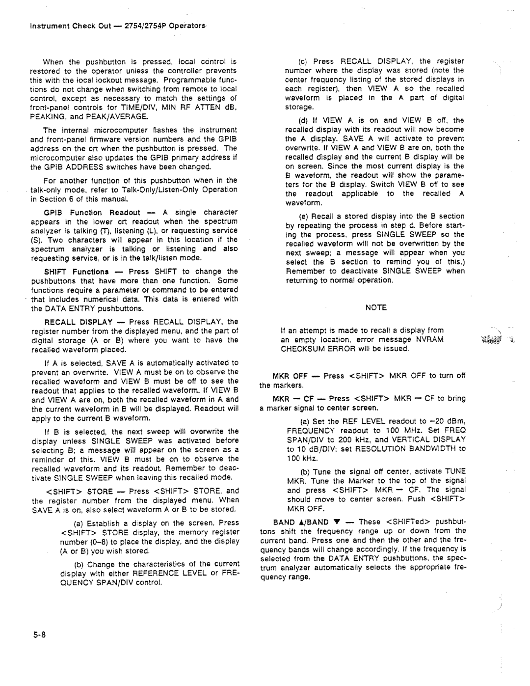 Tektronix 2754P manual 