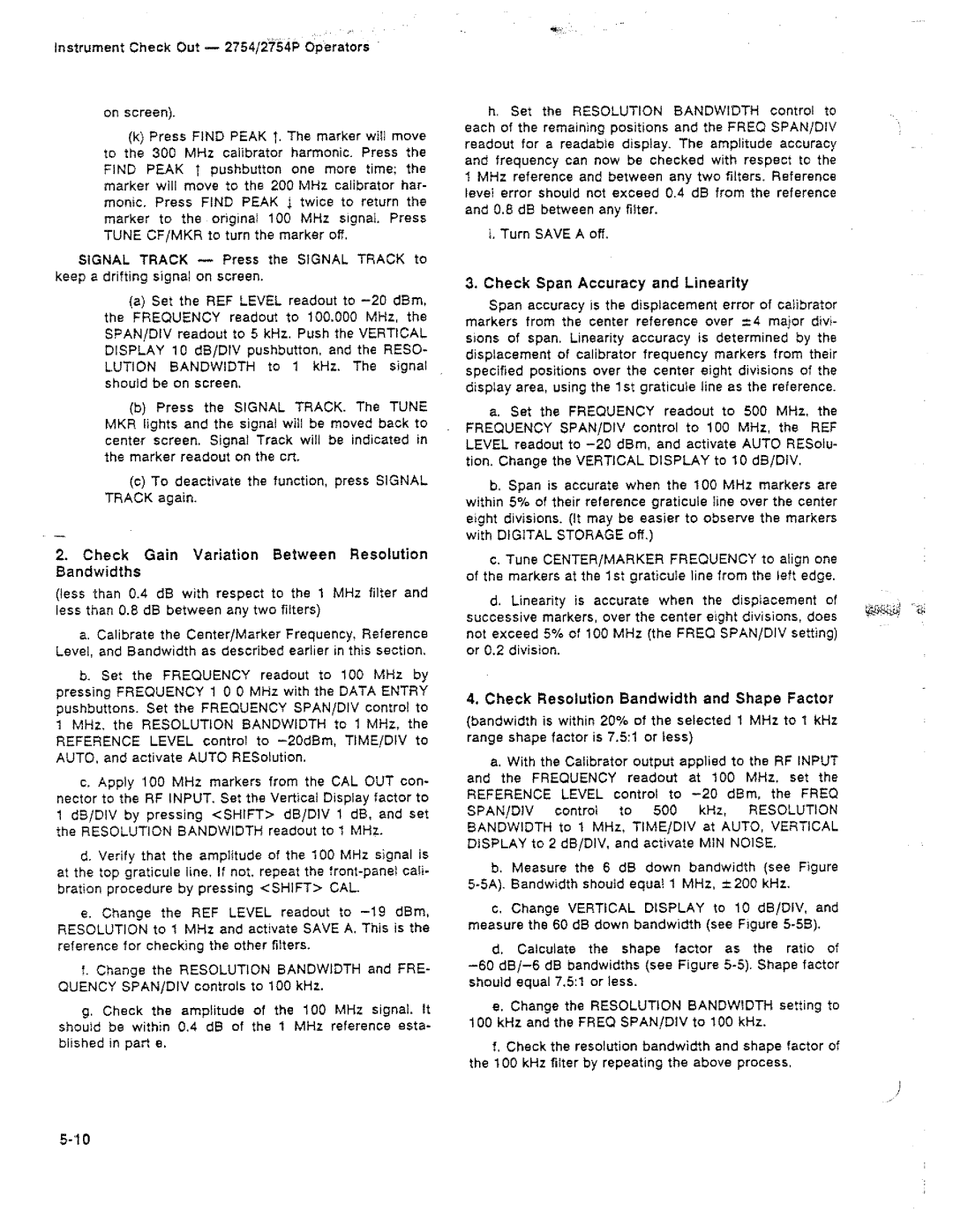 Tektronix 2754P manual 