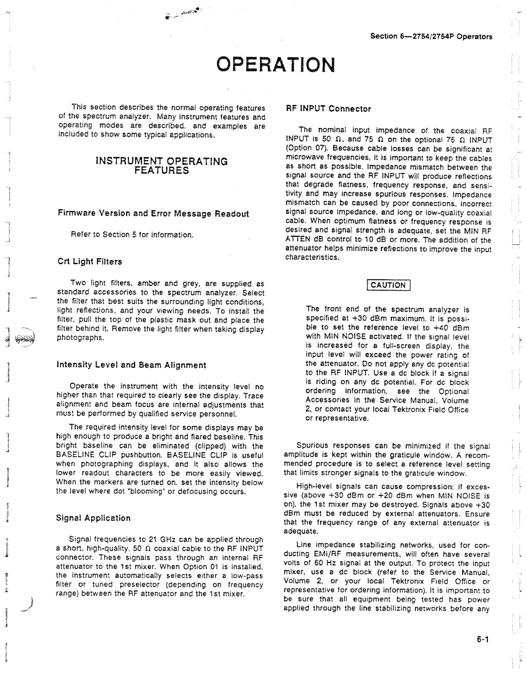 Tektronix 2754P manual 