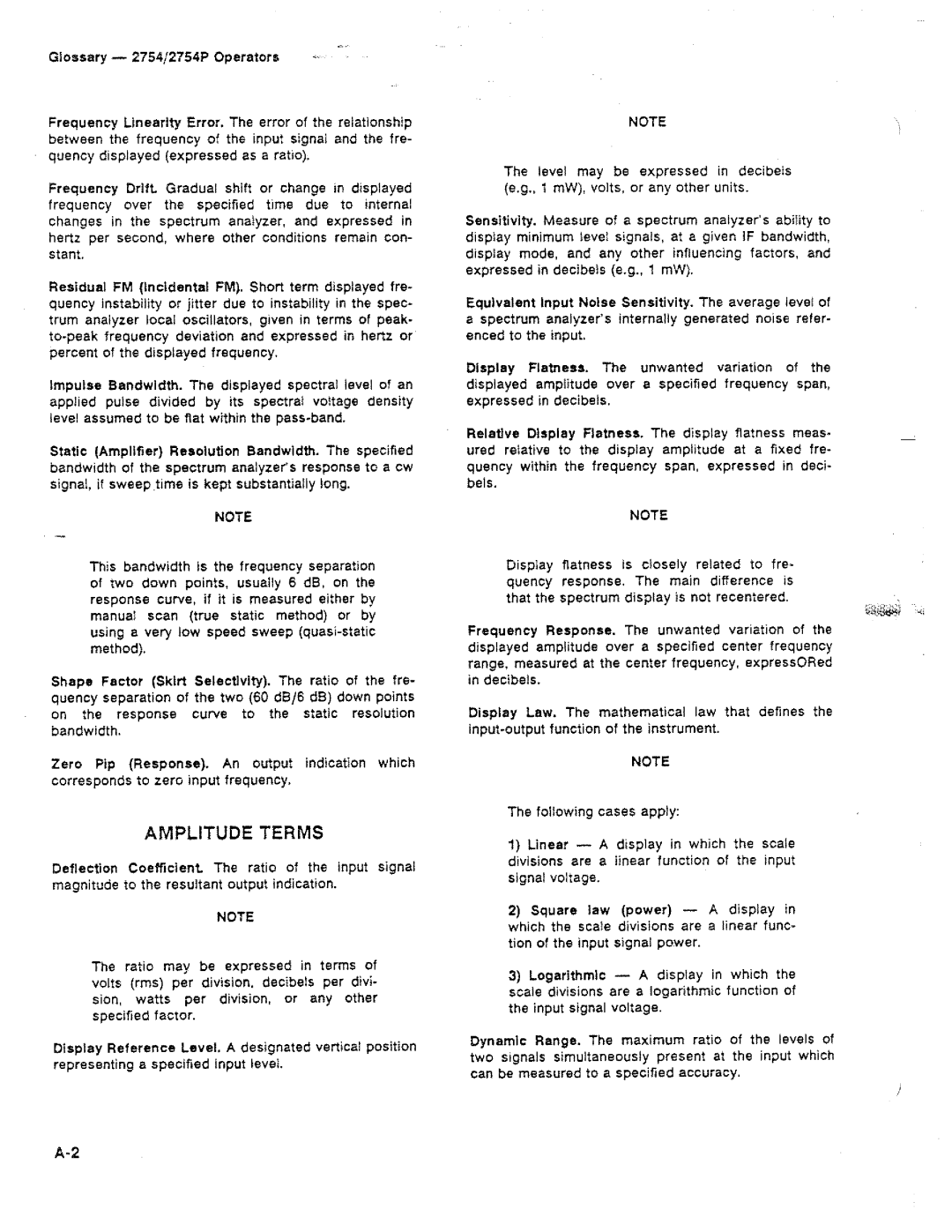 Tektronix 2754P manual 