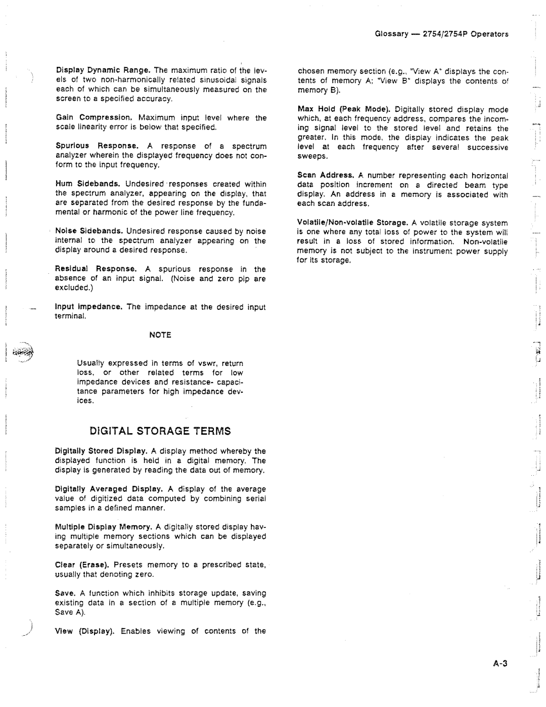 Tektronix 2754P manual 