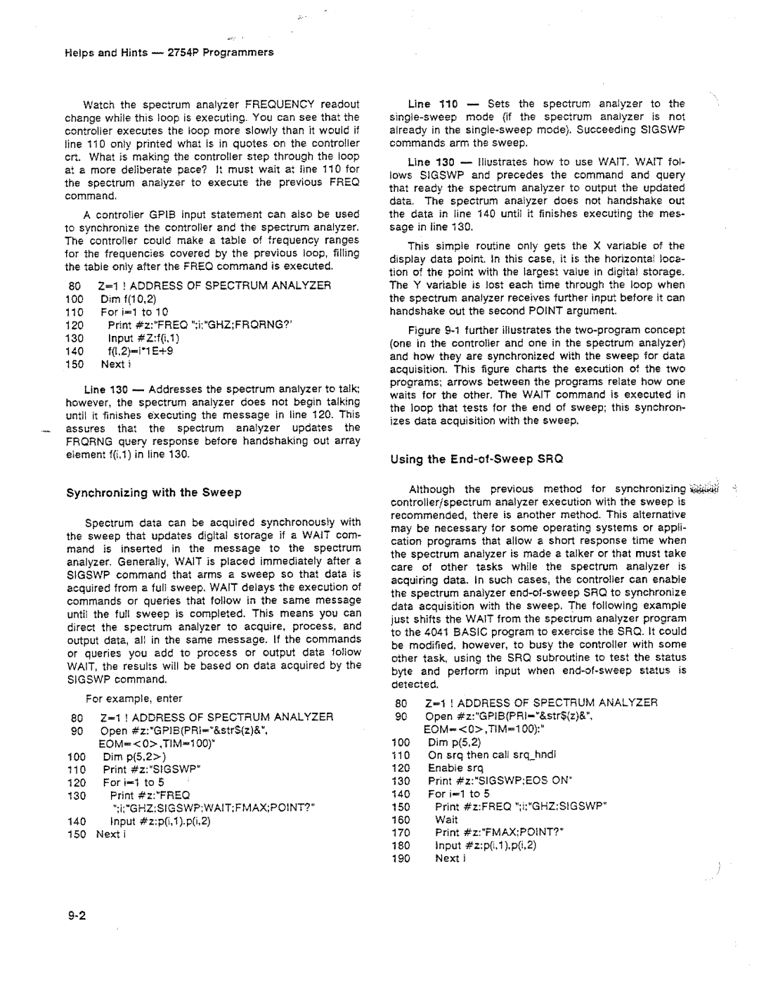 Tektronix 2754P manual 