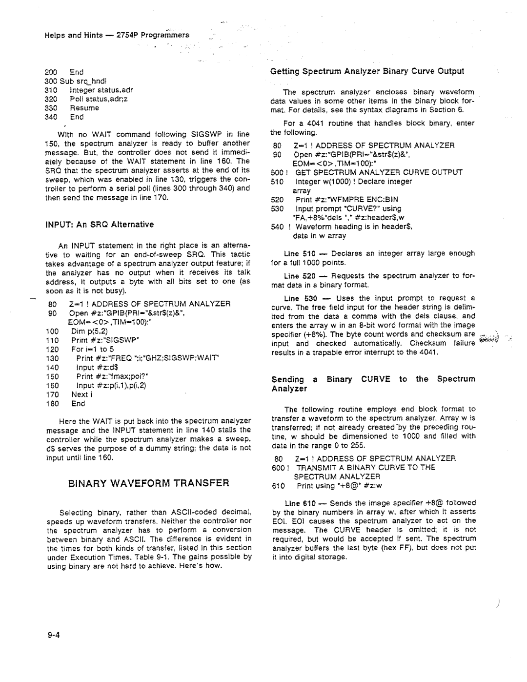 Tektronix 2754P manual 