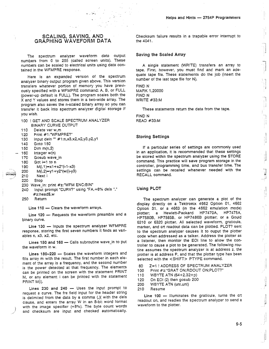 Tektronix 2754P manual 