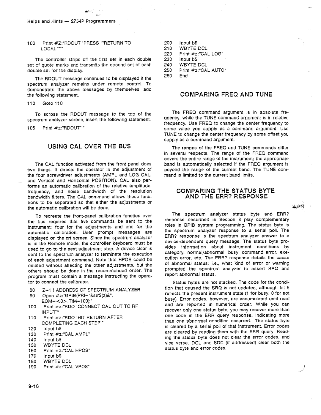 Tektronix 2754P manual 