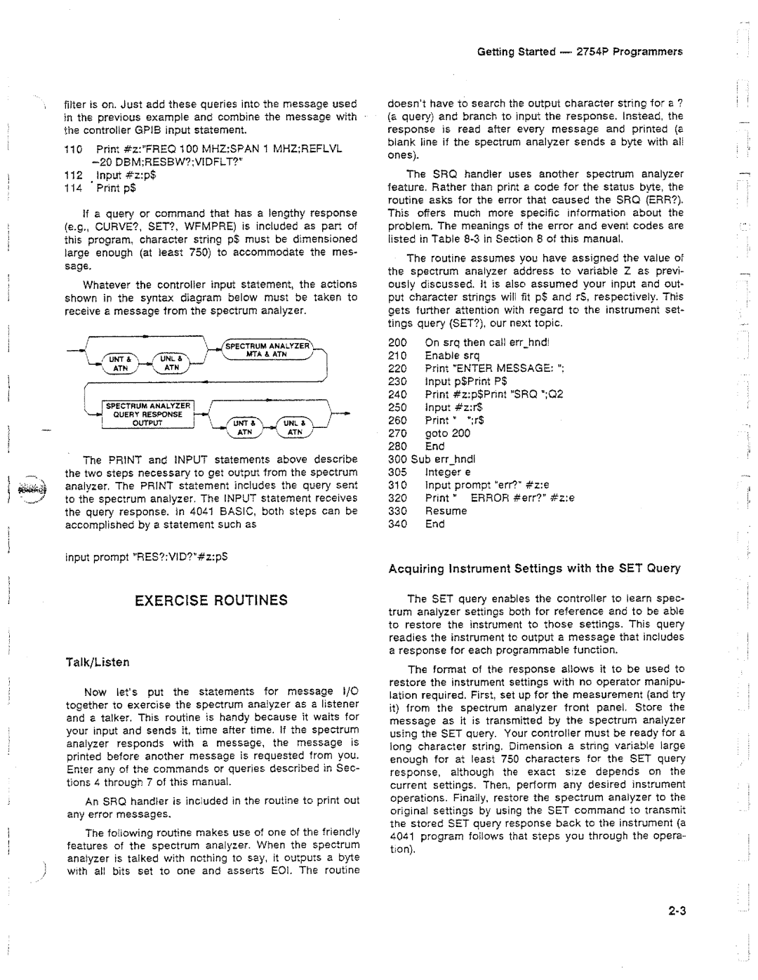 Tektronix 2754P manual 