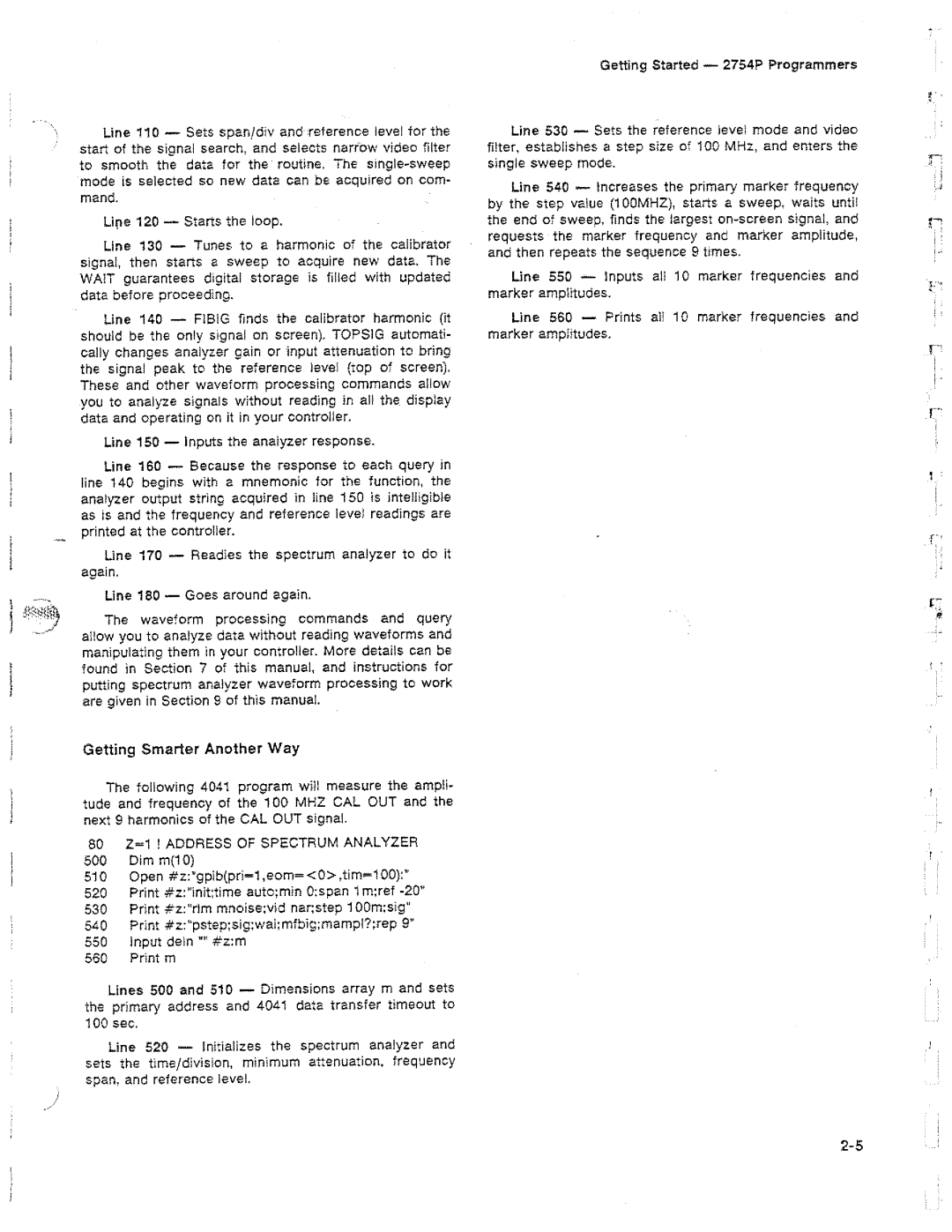 Tektronix 2754P manual 