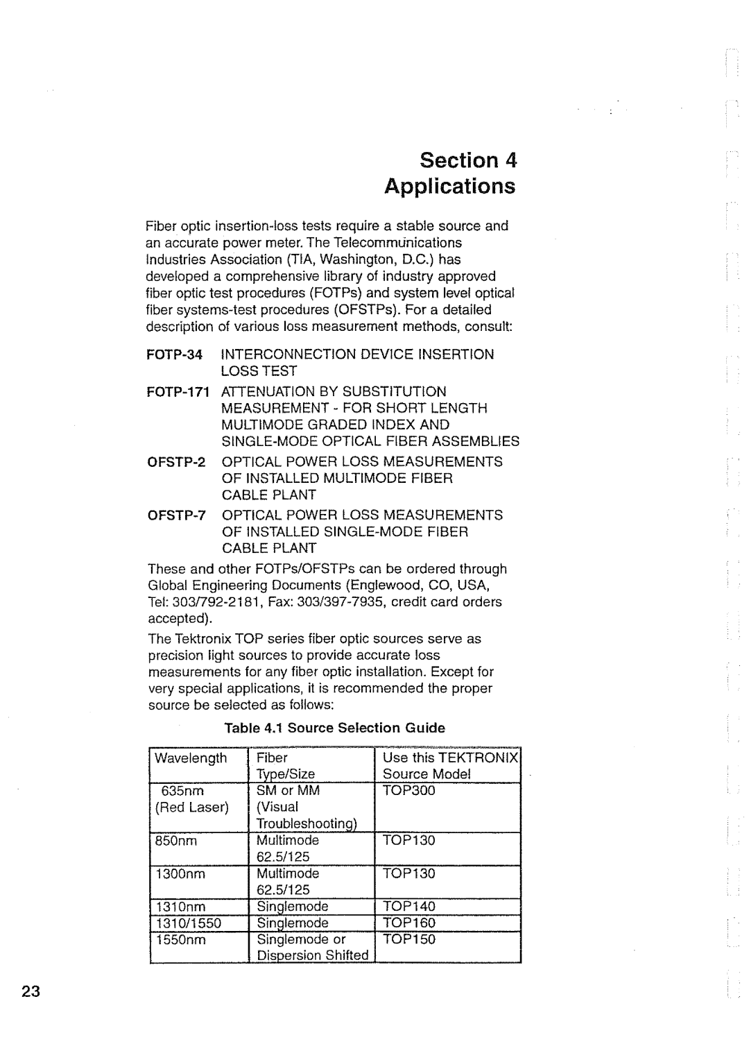 Tektronix top 130, 300, 160, 1540, 200, 140 manual 