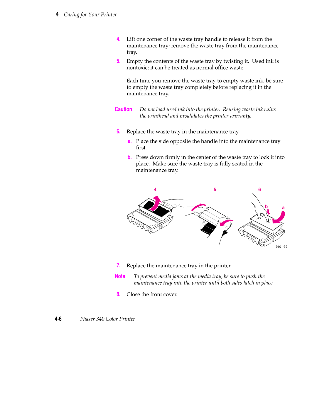 Tektronix 340 manual Printhead and invalidates the printer warranty 