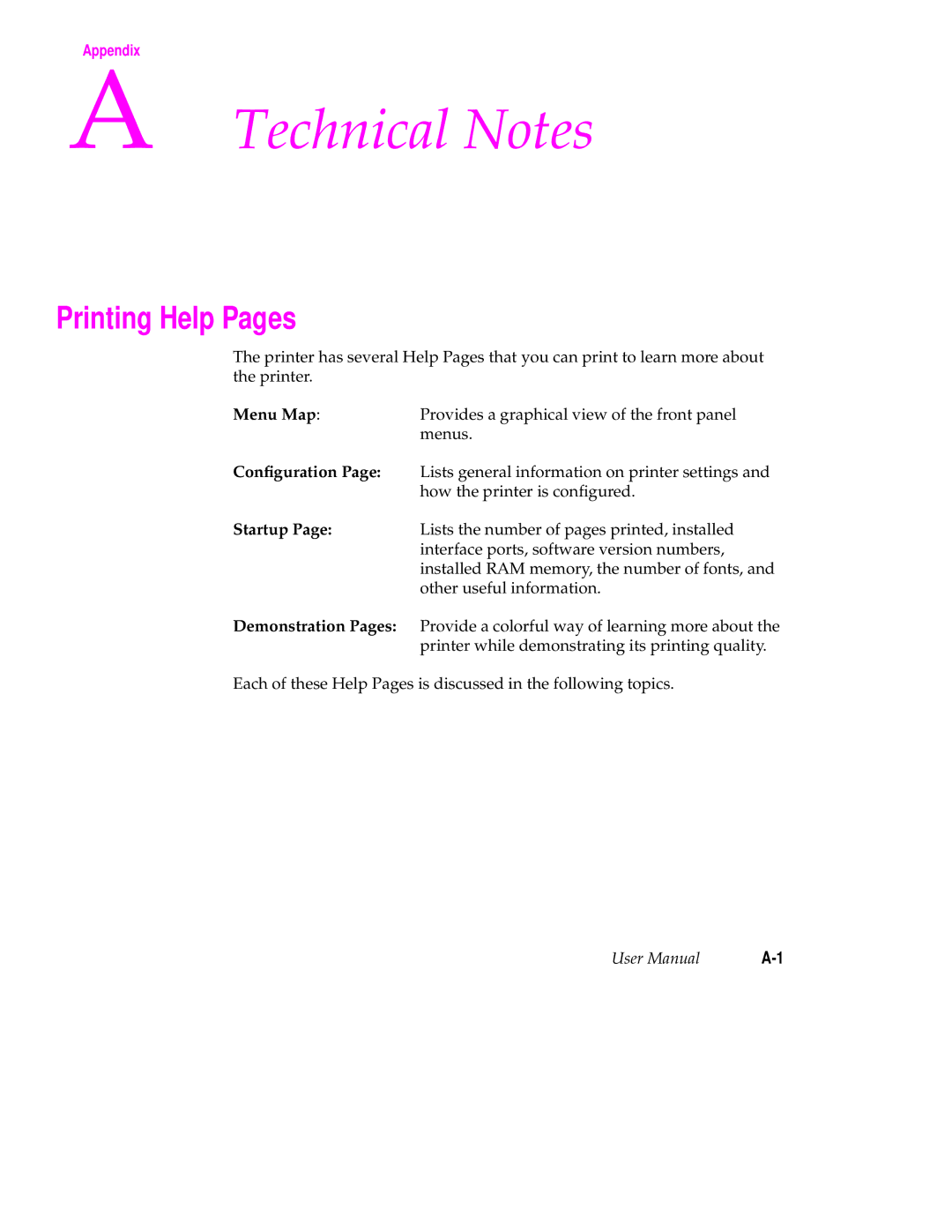 Tektronix 340 manual Technical Notes, Printing Help Pages 