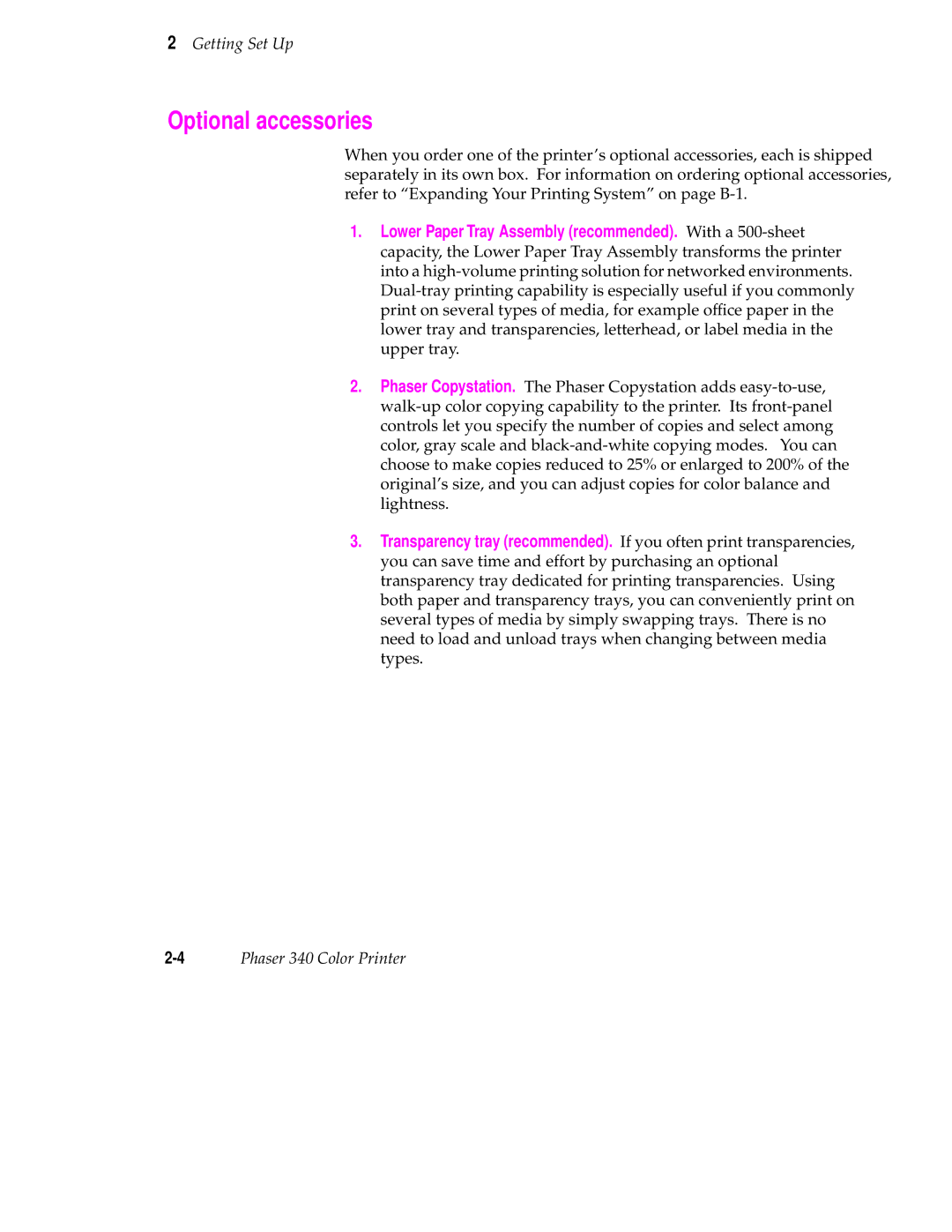 Tektronix 340 manual Optional accessories 