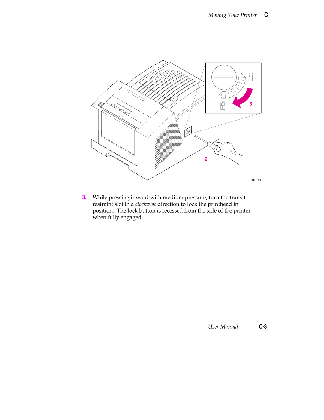 Tektronix 340 manual Moving Your Printer C 