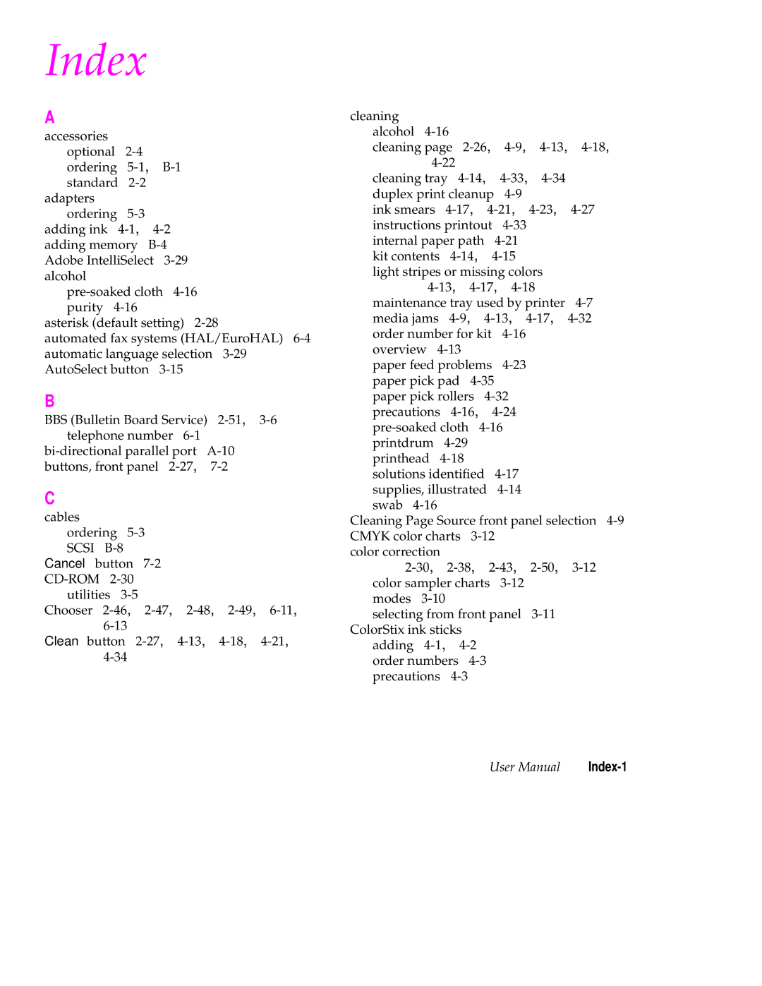 Tektronix 340 manual Index-1 