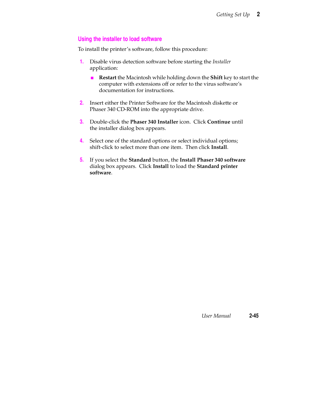 Tektronix 340 manual Using the installer to load software 