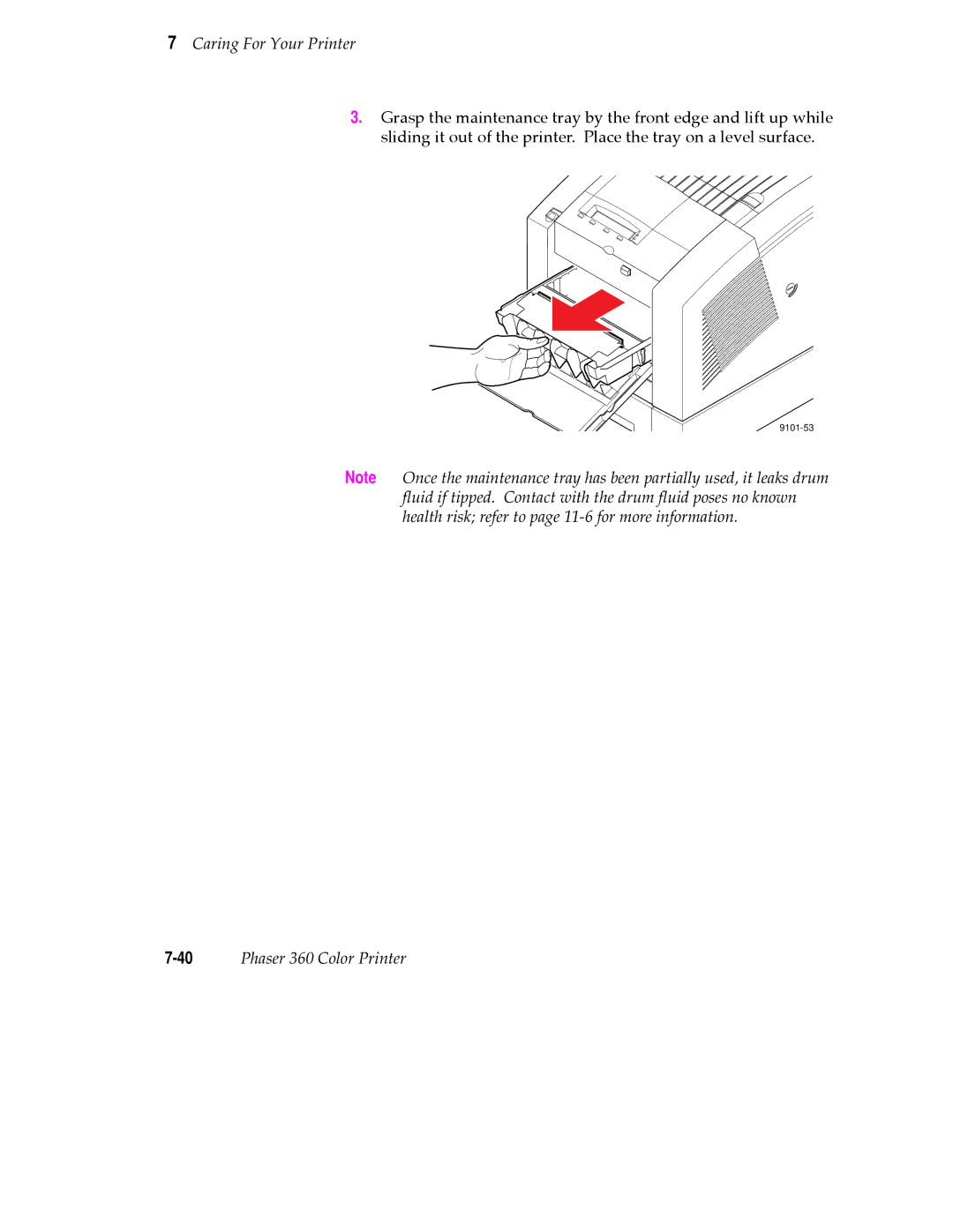 Tektronix user manual 40Phaser 360 Color Printer 