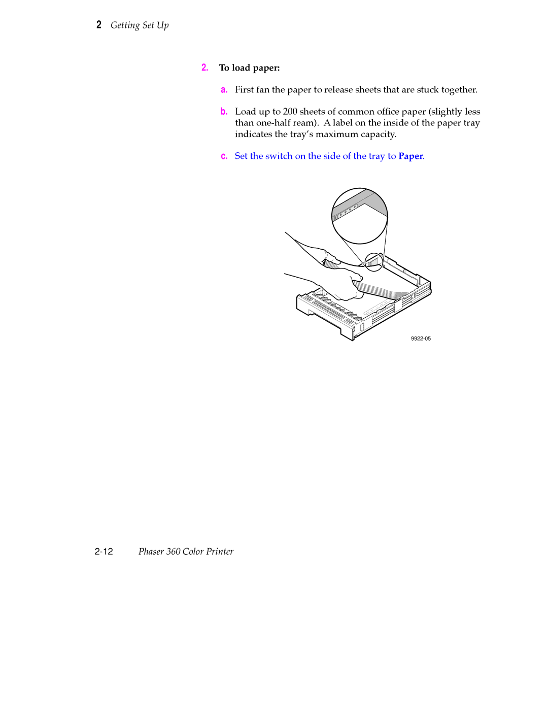 Tektronix 360 user manual To load paper 