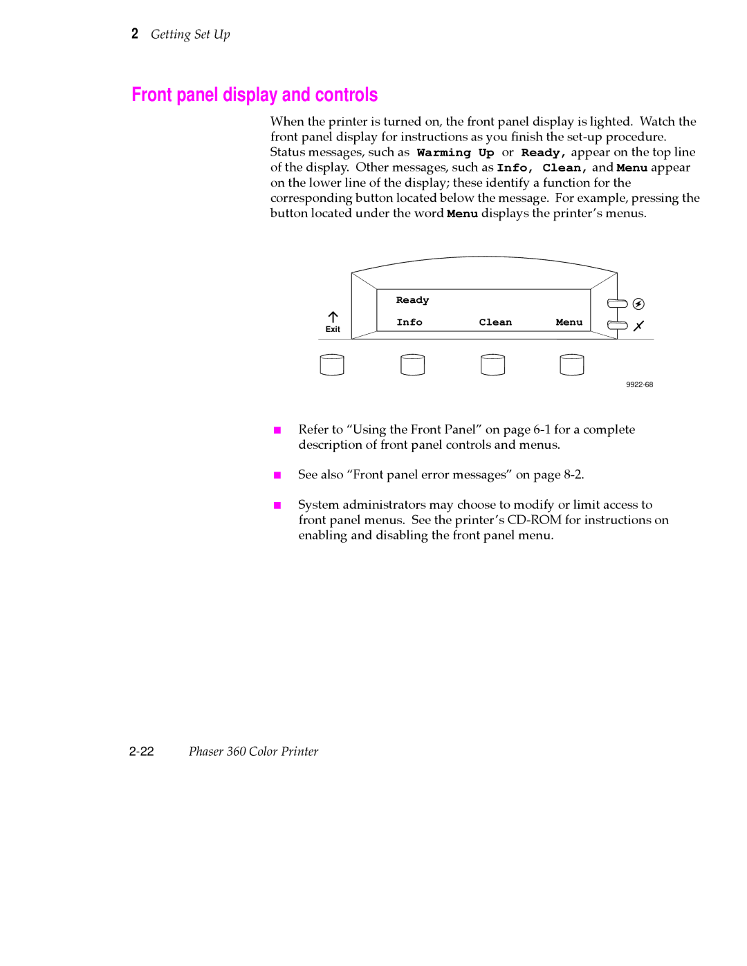 Tektronix 360 user manual Front panel display and controls 