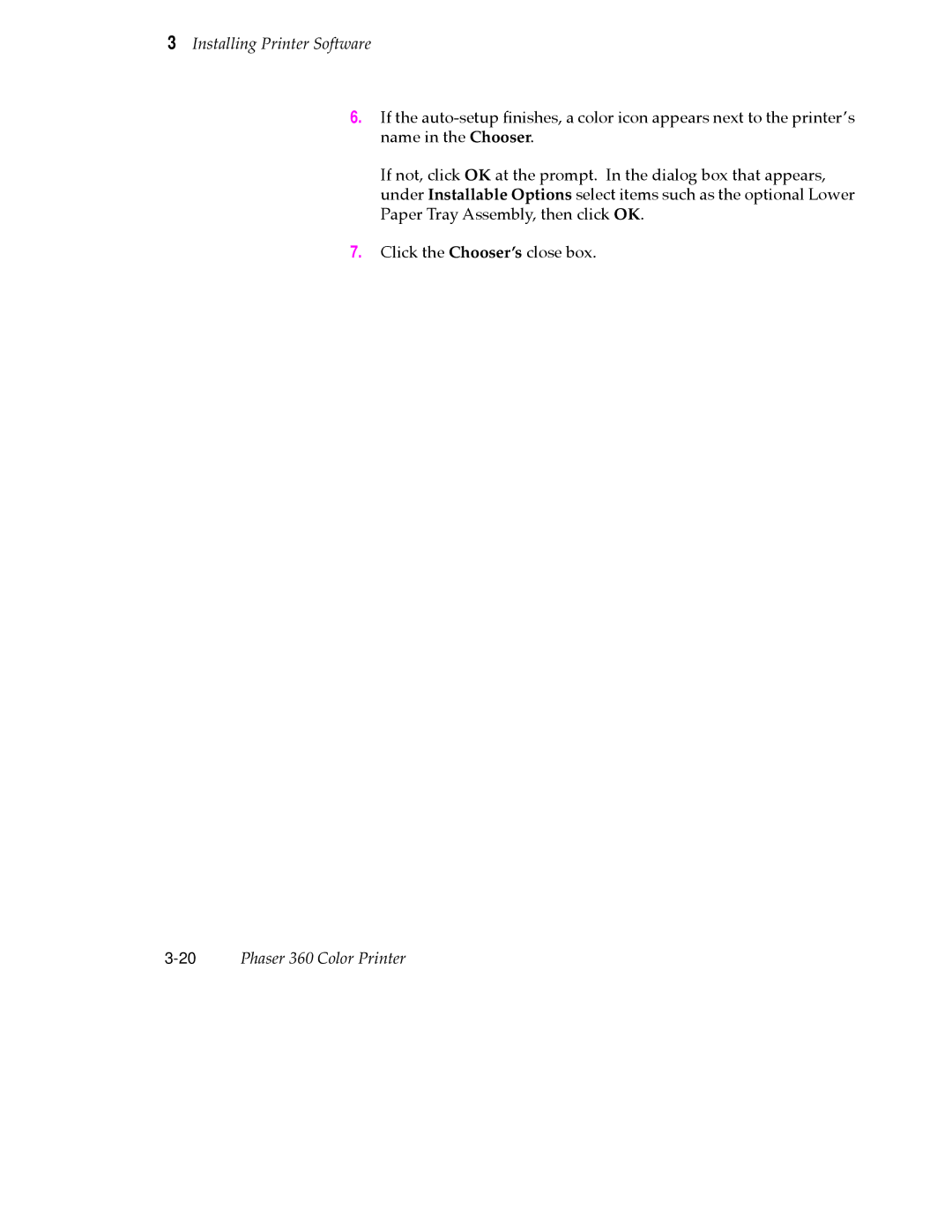 Tektronix user manual 20Phaser 360 Color Printer 