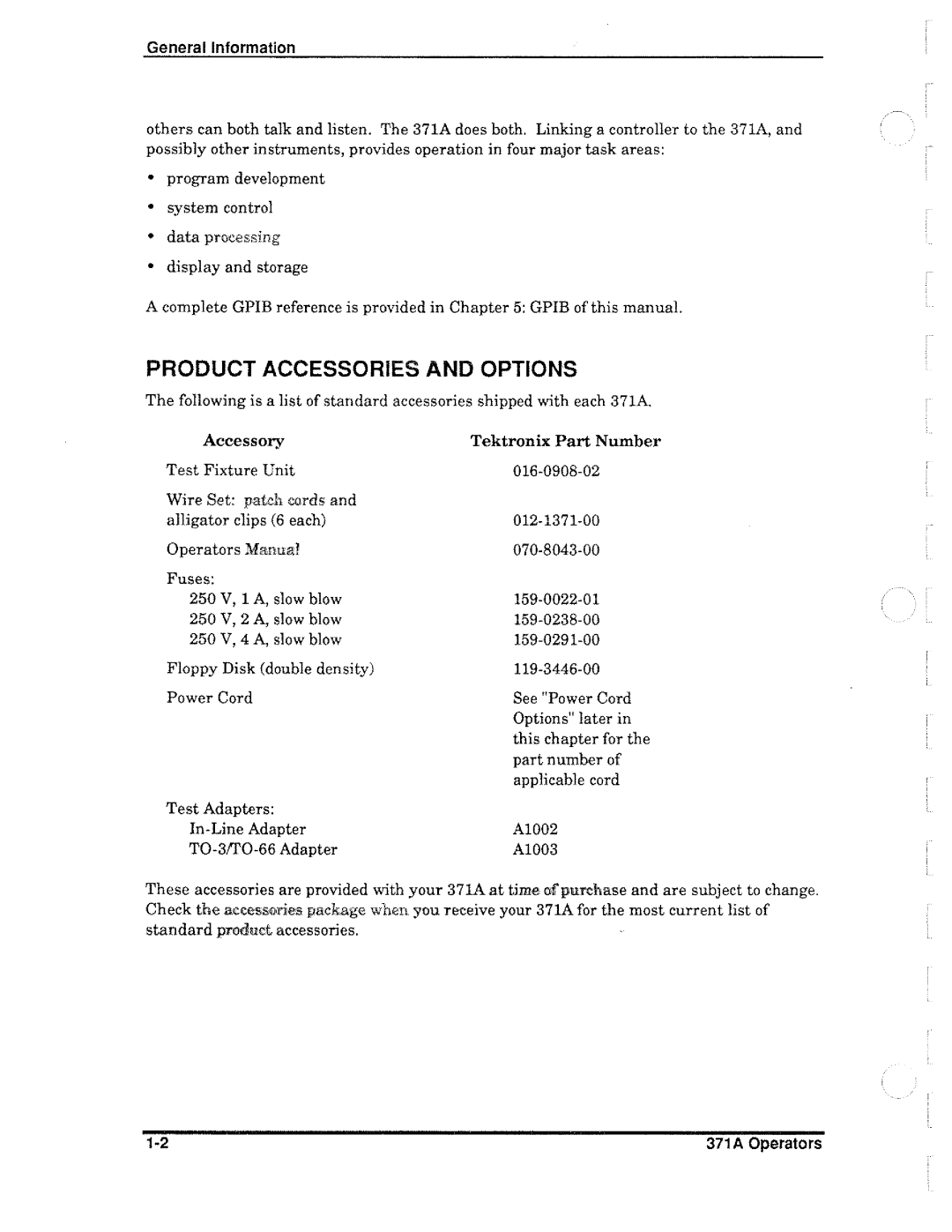 Tektronix 371A manual 