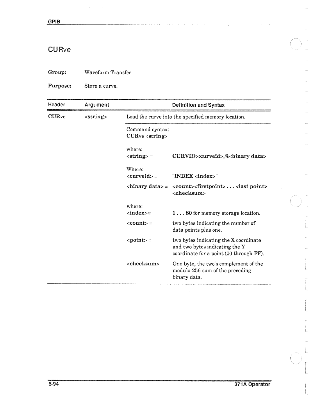 Tektronix 371A manual 