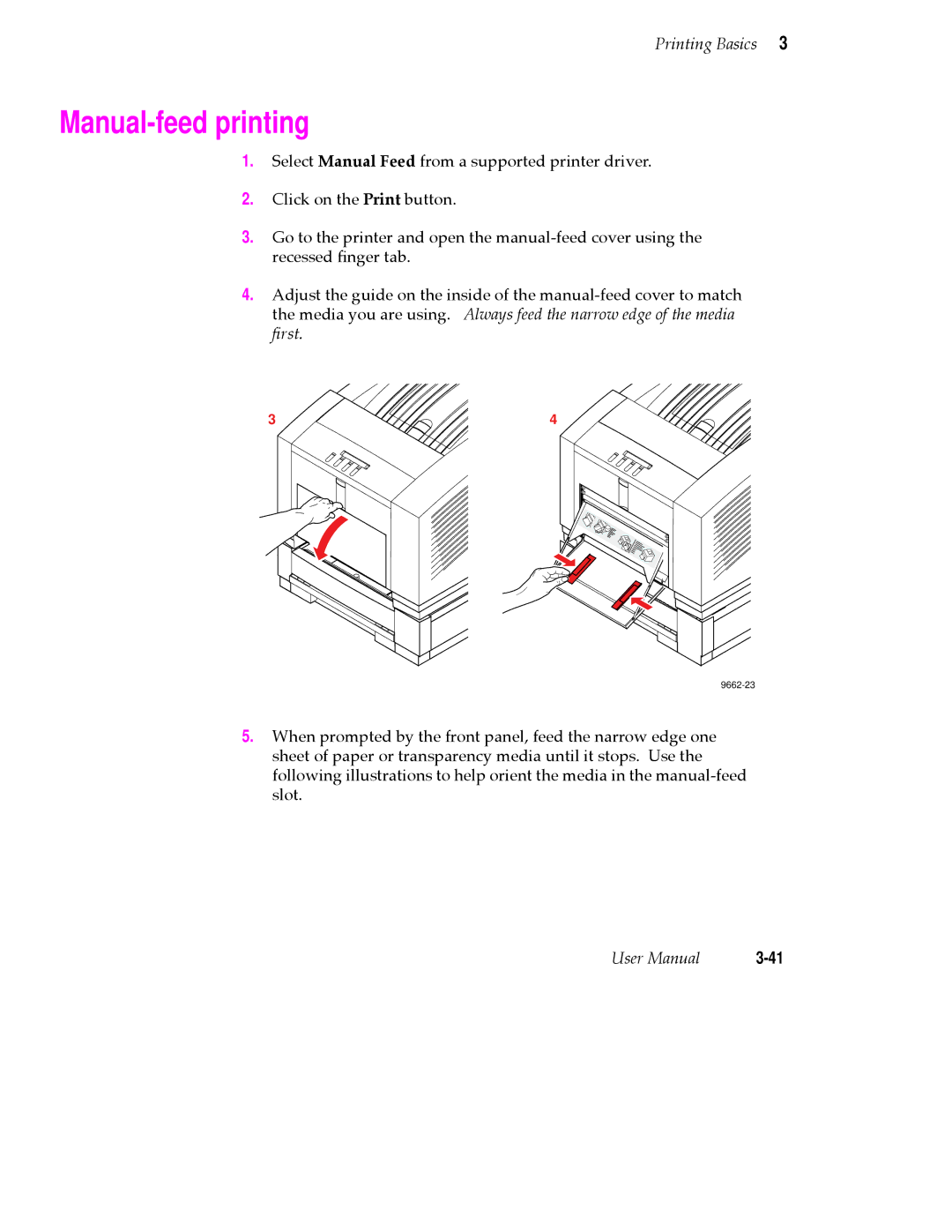 Tektronix 380 manual Manual-feed printing 